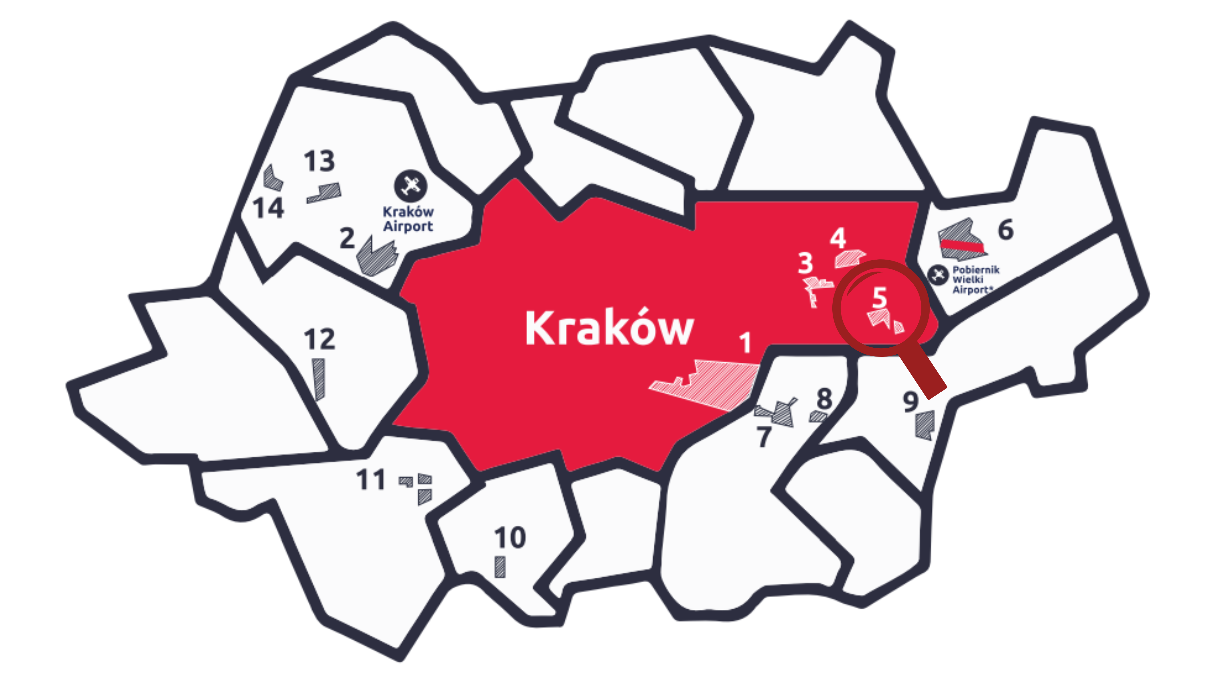Mapa terenów inwestycyjnych Metropolii Krakowskiej